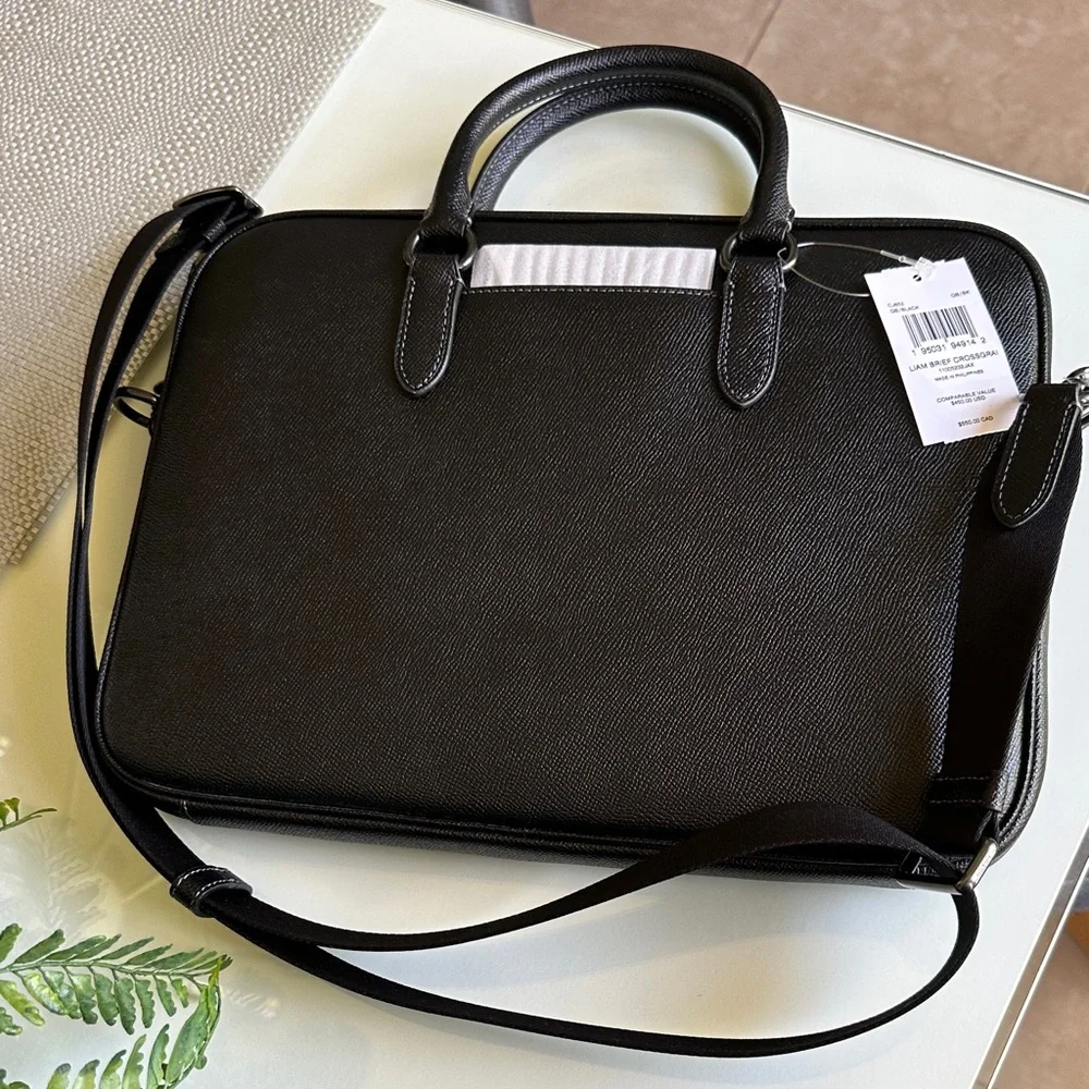 Coach Black Leather Briefcase - Picture 4 of 6